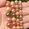 Beads 6/8/10/12mm Round Imitation Natural Pearl Shell Mix Color Loose Seashell Necklace Bracelet For Jewelry Making Diy