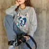 Femmes Hoodies Femmes Tendance Casual Lâche Coton Coréen Mince Sweat À Capuche Printemps Automne Fille Adolescent Pull Mode Chien Imprimé Cool