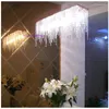 Pendant Lamps Restaurant Crystal Chandelier Rectangular Hanging Line Lamp Modern Study Room Personality Living Led Dining