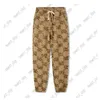 2022 Herbst Herrenhose Designer Luxus Khaki Grün Jogginghose Jogger Jacquard Hose mit weitem Bein Doppelbuchstabe Lässige Buchstabenhose Freizeithose