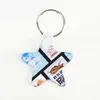 Part Favor Acrylic Sublimation Blank Keychain DIY Transparent Crystal Plate Nyckelringar Gratis leverans SN4187