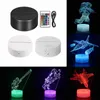 3D LED Night Lamp Lights Airplane Astronaut Gun Multi Design Tillgänglig 3D Light Base 16 Färger Remote for Kid Gift