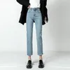 Jeans da donna ZOENOVA Vintage a vita media pantaloni larghi da ufficio eleganti da donna a figura intera mamma Jean Denim Vaqueros Mujer 220928