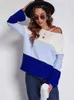 Women Swery Sweter Sweter Kobiety na linii szyi seksowne swetry jesienne zimowe dzianiny pullover długie rękawy damskie topy modne ubranie kobiet 220929