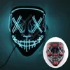 Cos Horror mask Halloween Mixed Color Led Mask Party Masque Masquerade Masks Neon Light Glow In The Dark Horror Glowing Face cover 400pcs DAW494