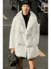 Womens Down Parkas amii minimalismo inverno leve com capuz de casacos de pato branco de pato white women work moda moda roupas longas 12120285 220929