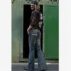 Jeans pour hommes Jeans évasés pour hommes Bootcut Leg Pants Distressed Patchwork Jeans Automne Hiver Punk Stlye Bell Bottom Denim Pantalon Vaqueros Hombre 220929