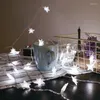 ストリング10m EUプラグ6mバッテリーLEDスターストリングライトフェアリーガーランドクリスマスウェディングホリデーデコレーションウォータープルーフオペレーショントゥインクルリグ