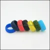 Pierścienie zespołowe sile ślubna z grawerowanym wzorem 8 mm elastyczne gumowe pierścionki dla mężczyzn dla kobiet sportowych zestawu na zewnątrz z 7 kropli dostawami DHTP4