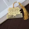 Chinese stijl metalen bladwijzer Tassel hanger retro book clip beroemde gebouwen historische figuur student cadeau Stationery Office