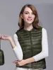 Piumino da donna Parka Donna 90% Piumino d'anatra bianco Gilet da donna Piumino d'anatra ultraleggero Giacca Autunno Inverno Collo tondo Cappotto senza maniche 220929