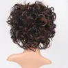 Women Ladies Short Curly Brown Full Wigs Wavy Hair Wig Natural Cosplay Party