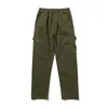 Brand topstoney pants Canvas Elastic Strap Pocket Embroidered Badge Men's Casual Cargo Pant