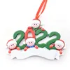 Christmas Family Resin Hanging Pendant 2022 Personalized Name Xmas Tree Ornament Santa Moose Sock Families Pattern