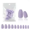 Faux ongles givr￩s mate bonbons violet faux r￩utilisable de la ballerine acrylique