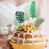 Forniture per feste 7 pezzi / set Forest Leaves Cake Inserts Decorazione Tropical Kitchen Birthday Style Baking Decoratio I2x3