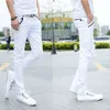 Men's Jeans Wholesale fashion spring Summer Casual black White street wear twill trousers men pontallon homme Skinny Pencil pants 220929