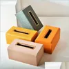 Tissue Boxes Napkins Simple Napkin Paper Towel Holder Home Car Box With Lid Metal Bracket Decoration Cute Coffee Table Desktop Drop Dhbft