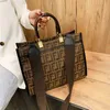 90% Off Evening Bags factory online sale high quality Hand canvas women's one stripe Printed Tote Large Capacity shopping diagonal