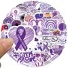 50PCS Alzheimer's Awareness Stickersスケートアクセサリースケートボード用のビニール防水ステッカーラップトップ電話ケースカーデカールパーティーの装飾