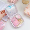 Storage Bags Cute Coin Purse Kawaii Sanitary Pads Bag Cosmetic Portable Travel Makeup Earphone Bear Napkin Pouch