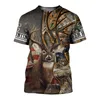 Magliette da uomo T-shirt stampata in 3D con motivo animale divertente a maniche corte alla moda T-shirt estiva casual unisex