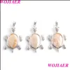 Pendant Necklaces New Zealand Natural Abalone Shell Oval Beads Turtle Pendants Charms Fit Necklaces Jewelry Making Bw903 Dro Mjfashion Dh7Iu