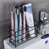 Toothbrush Holders Stainless Steel Punch-free Bathroom Toothpaste Electric Rack Storage 220929