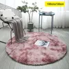 Tapis tacheté tie-dye dégradé tapis salon Table basse tapis cheveux longs rond chambre complète couverture TY