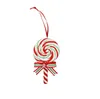 Ornamento de decora￧￣o de ￡rvore de Natal simulada argila macia pirulito de pingente de cana -de -￡rvore de doces brancos de cana -de -￡rvore de Natal para casa SN4188