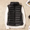 Womens Down Parkas Women Sleeveless Ultra Light Vests Slim Jacket Girl Gilet Plus Lightweight Windproof Warm Waistcoat Portable 220929