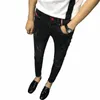 Jeans masculinos Moda masculina Slim Fit Skinny Korean Strentch Black Social Roupas para adolescentes Calças lápis 220929