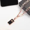 Luxury Fashion Necklace Designer Jewelry party Perfume Bottle diamond pendant Rose Gold necklaces for women fancy dress long chain Quality jewellery gift
