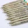 Markers 12 Colors Porous-Point Pens Drawing Design Sketch Micron 0.5mm Fineliner Neelde Supplies 220929