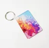 Party Favor Acrylic Sublimation Blank Keychain DIY Transparent Crystal Plate Keychains Free Delivery SN4187