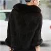 Womens Fur Faux Autumn Winter Ladies äkta stickade Mink Shawls Collar Women Pashmina Wraps Bridal Cape Coat Jacket 220929