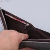 Wallets Canvas Wallet Men Black/gray Short Male Purse Zipper Business Card Holder Wallet Case 9 Position Quality Coin Purse Card Bag L220929