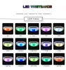 Cadeau de fête Bracelet de bracelets en silicone à changement de couleur LED avec 12 touches Télécommande de 200 mètres Bracelets lumineux clignotants pour les concerts des clubs de fête WLY935