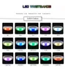 Party Gift Led Color Changing Silicone armbanden Polsband met 12 sleutels 200 meter afstandsbediening knipperend licht gloeiende polsbandjes voor feestclubs concerten wly935