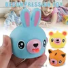 Funny Toys Talking Animal Pinch Press Ball Tongue Out Stress Reliever for Kids Adult Baby Toy Soft Rebound Slow Rising 1116