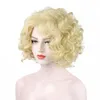 New Fashion Ladies Blonde Curly Women Wig Daily Half Headband Cosplay Wig