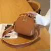 Evening Bags Round Apple Shape Hand Bag Milk White Togo Cowhide Leather Women Shoulder 2 Straps Small Female Crossbody