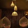 Hanglampen el lobby kroonluchter woonkamer bamboe rattan lamp dineren creatieve triple bar dubbele trap home decor kunstlicht