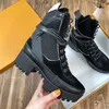 Desginer Laureate Boots Martin Stiefeletten Hochhackige Marke Modeschuhe Leder Grober Absatz Wüstenstiefel Reißverschluss Buchstabe Schnürung Winter mit Box