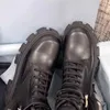 Mulheres sapatos botas de couro p família saco inverno novo muffin grosso sola martin engrenagem inferior removível coxa salto alto 220923