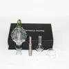 hookahs 14mm Nectar Set with Domeless Titanium nail plastic clip and tips Micro sets Glass Concentrate Dab Straw Pipes