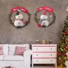 Dekoracyjne kwiaty wieńce świąteczne do drzwi frontowych Snowman Wreath Merry Decoration Ręcznie