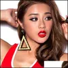 Dangle Chandelier Acrylic Gold Sier Super Large Triangle Dangle Earrings For Women Fashion Jewelry Drop Delivery 2021 Bdesybag Otrxa
