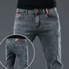 Hommes Jeans Coton Hommes Jeans Pantalon À Lacets Denim Pantalon Noir Pantalon Skinny Slim Hip Hop Sportswear Taille Élastique Pantalon Homme 220929