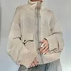 Femmes Chandails Surdimensionné Pull À Col Roulé Femmes Mode Y2k Zipper Chandails Casual Vintage Gris Chandail Manteau Vêtements D'hiver 220929